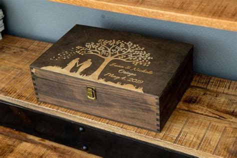 decorative storage box metal rustic|wooden keepsake box with photo.